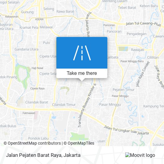 Jalan Pejaten Barat Raya map