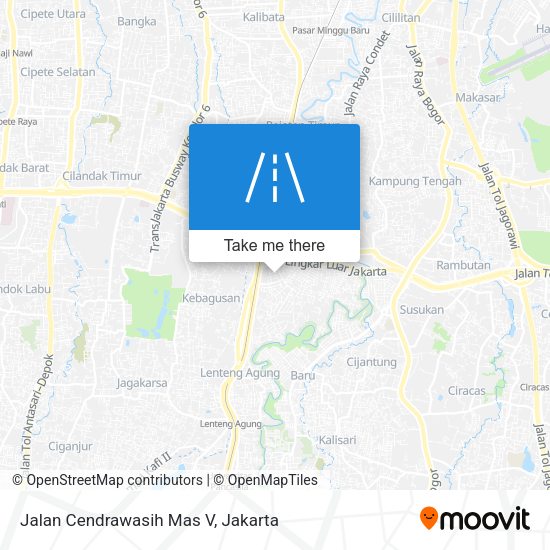 Jalan Cendrawasih Mas V map
