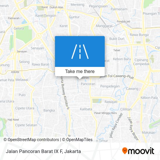 Jalan Pancoran Barat IX F map