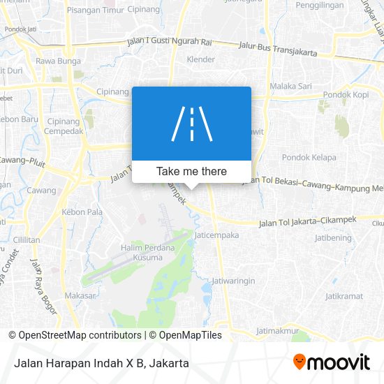 Jalan Harapan Indah X B map