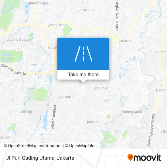 Jl Puri Gading Utama map