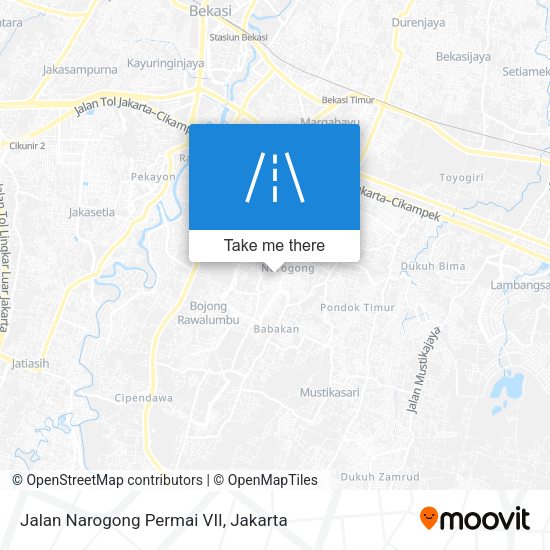 Jalan Narogong Permai VII map