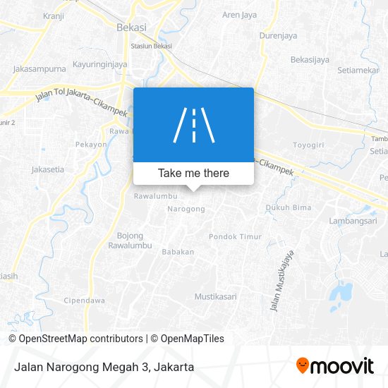 Jalan Narogong Megah 3 map