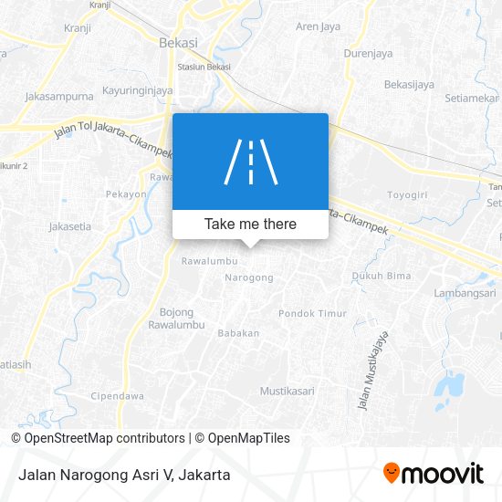 Jalan Narogong Asri V map