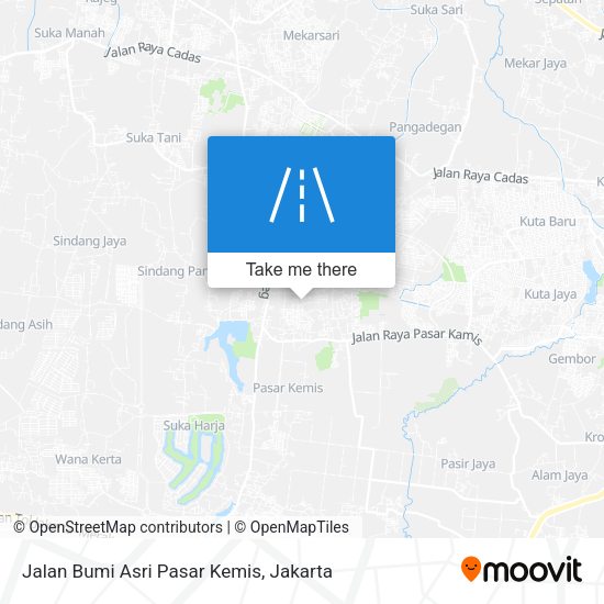 Jalan Bumi Asri Pasar Kemis map