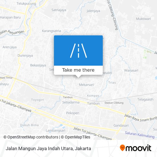 Jalan Mangun Jaya Indah Utara map