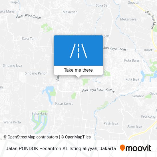 Jalan PONDOK Pesantren AL Istieqlaliyyah map