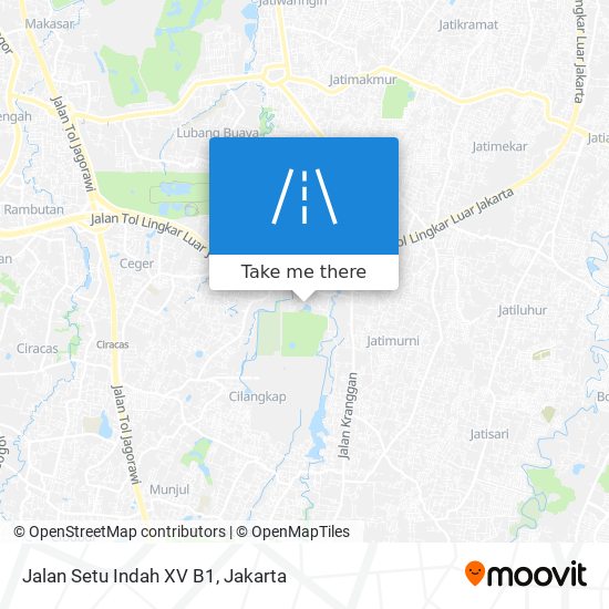 Jalan Setu Indah XV B1 map