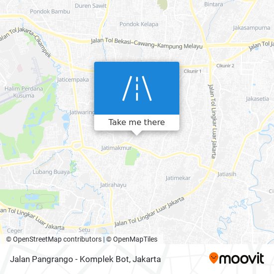 Jalan Pangrango - Komplek Bot map