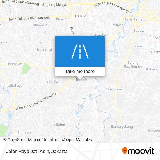 Jalan Raya Jati Asih map