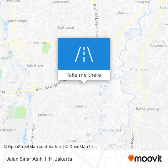 Jalan Sinar Asih. I. H map