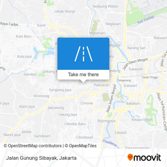 Jalan Gunung Sibayak map