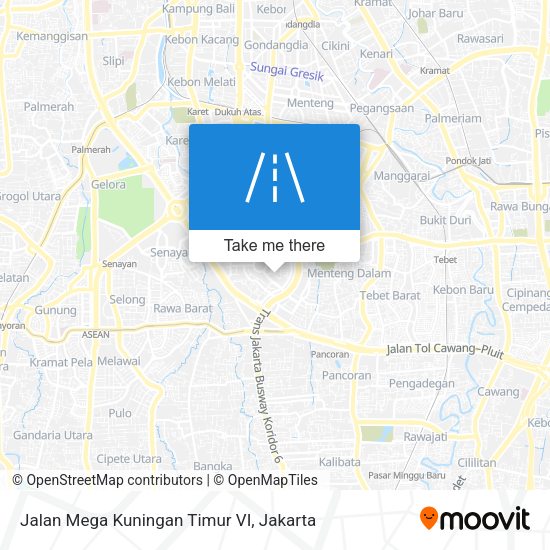 Jalan Mega Kuningan Timur VI map