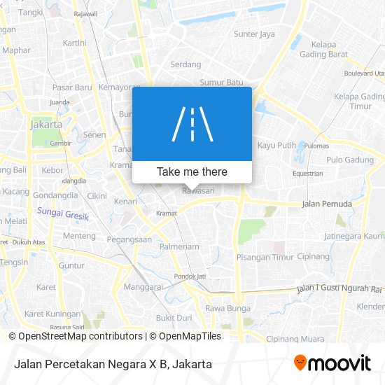 Jalan Percetakan Negara X B map