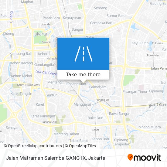 Jalan Matraman Salemba GANG IX map