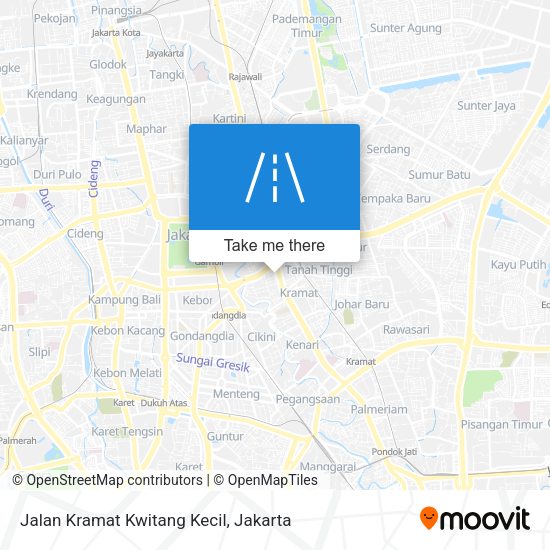 Jalan Kramat Kwitang Kecil map
