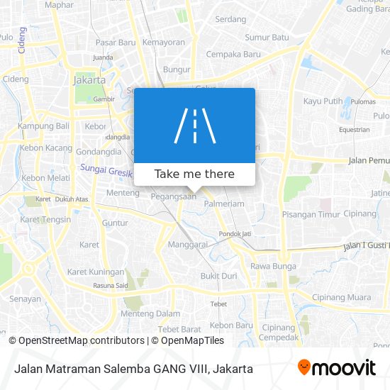 Jalan Matraman Salemba GANG VIII map