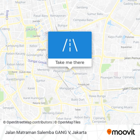 Jalan Matraman Salemba GANG V map