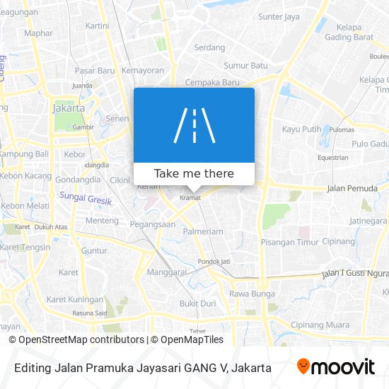 Editing Jalan Pramuka Jayasari GANG V map