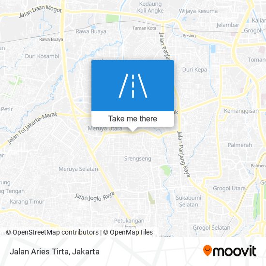 Jalan Aries Tirta map