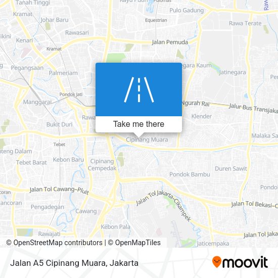 Jalan A5 Cipinang Muara map