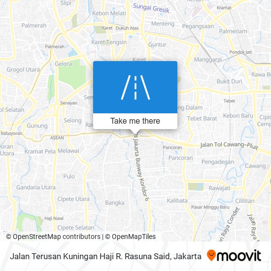 Jalan Terusan Kuningan Haji R. Rasuna Said map