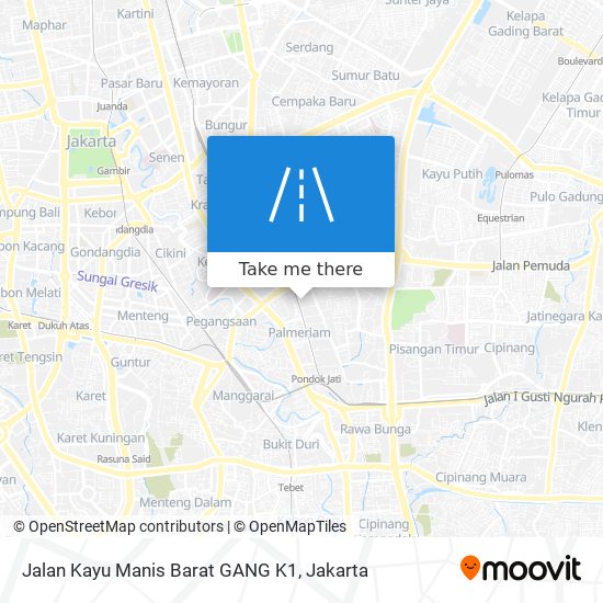 Jalan Kayu Manis Barat GANG K1 map