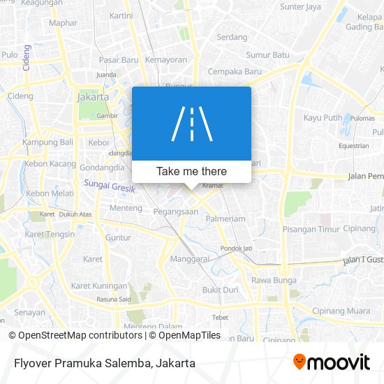 Flyover Pramuka Salemba map
