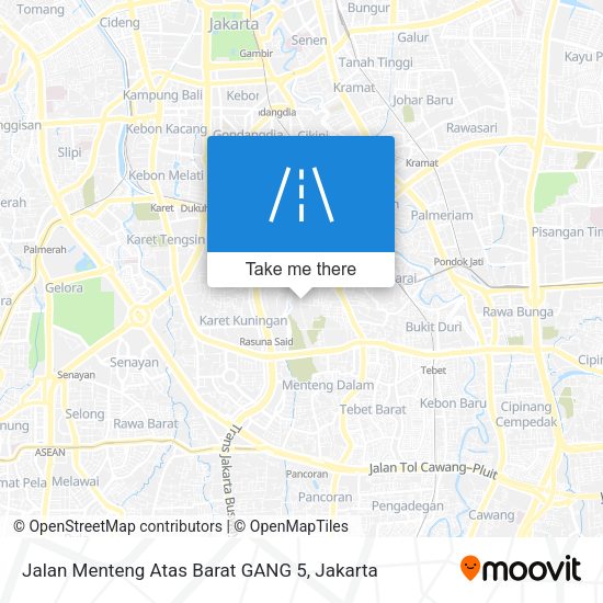 Jalan Menteng Atas Barat GANG 5 map