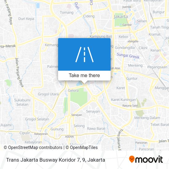 Trans Jakarta Busway Koridor 7, 9 map
