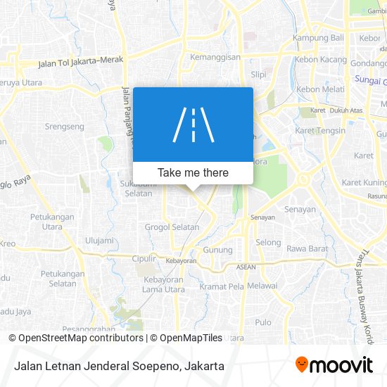 Jalan Letnan Jenderal Soepeno map