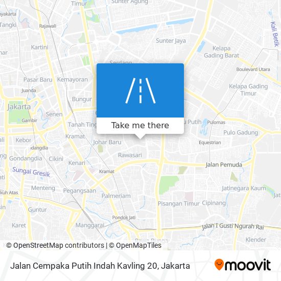 Jalan Cempaka Putih Indah Kavling 20 map