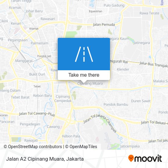 Jalan A2 Cipinang Muara map