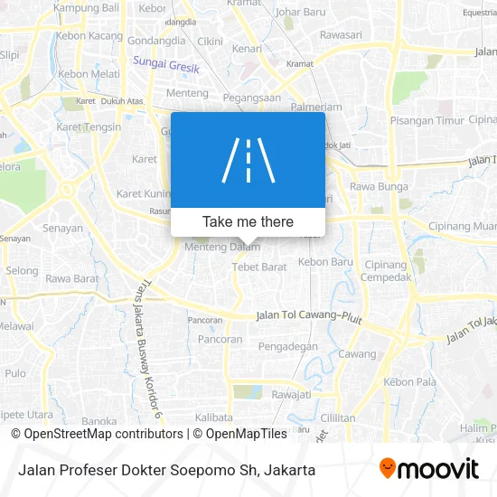 Jalan Profeser Dokter Soepomo Sh map