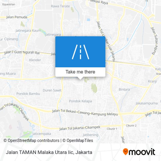 Jalan TAMAN Malaka Utara Iic map