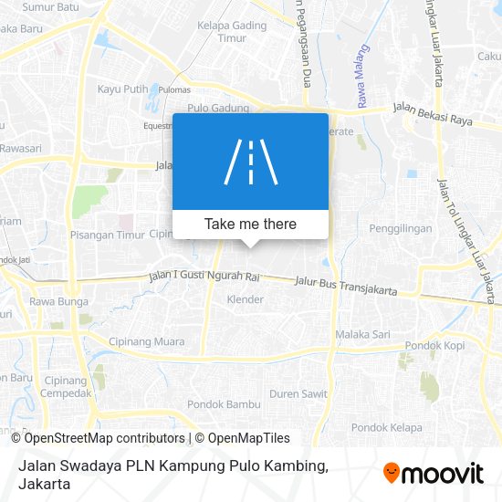Jalan Swadaya PLN Kampung Pulo Kambing map