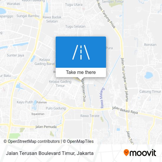 Jalan Terusan Boulevard Timur map