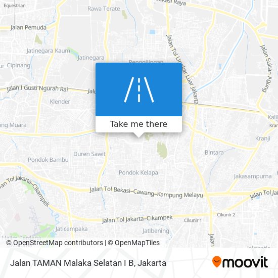 Jalan TAMAN Malaka Selatan I B map