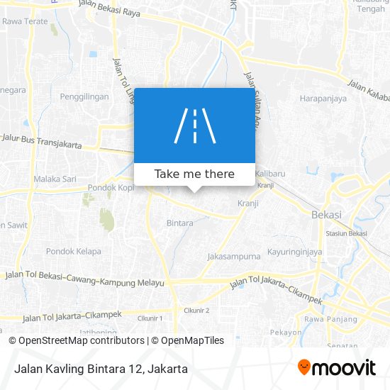 Jalan Kavling Bintara 12 map