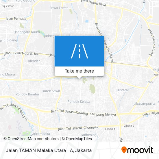 Jalan TAMAN Malaka Utara I A map