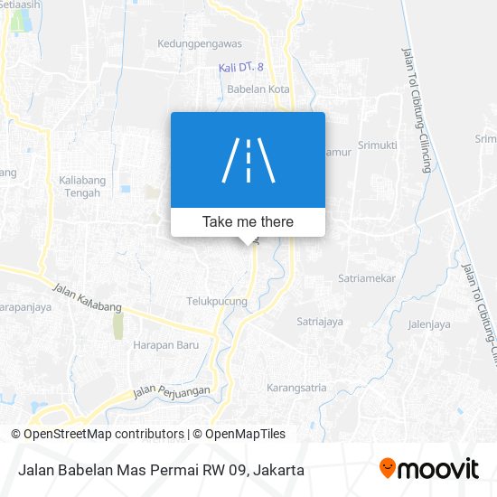 Jalan Babelan Mas Permai RW 09 map