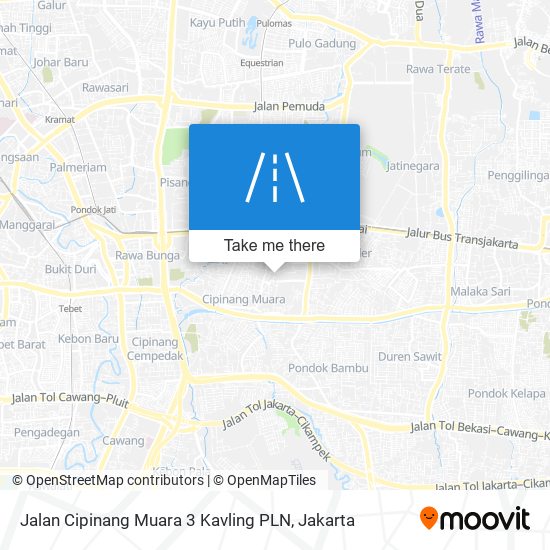 Jalan Cipinang Muara 3 Kavling PLN map