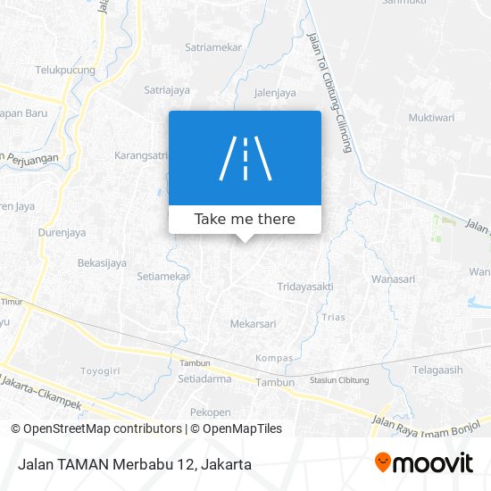 Jalan TAMAN Merbabu 12 map