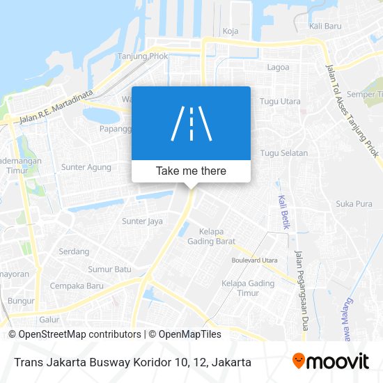 Trans Jakarta Busway Koridor 10, 12 map