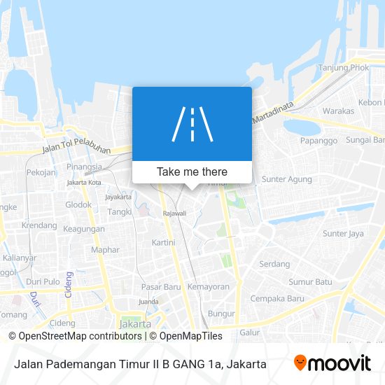 Jalan Pademangan Timur II B GANG 1a map