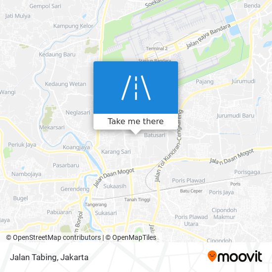 Jalan Tabing map