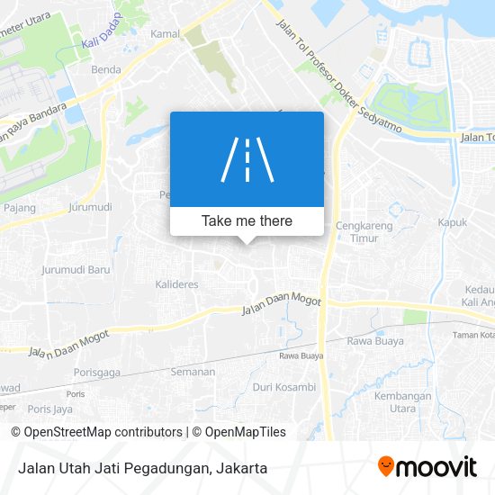 Jalan Utah Jati Pegadungan map