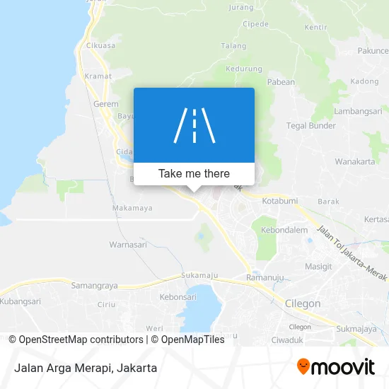 Jalan Arga Merapi map
