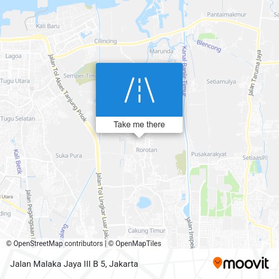Jalan Malaka Jaya III B 5 map