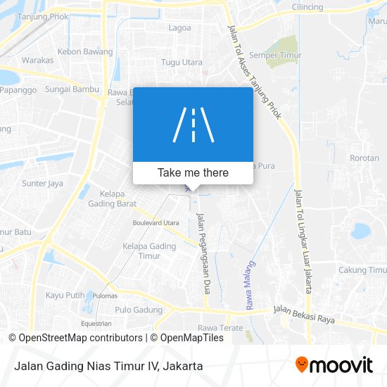 Jalan Gading Nias Timur IV map